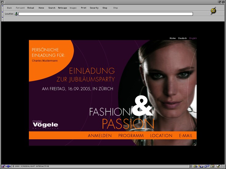 Referenzen Bilder Microsite «Fashion & Passion»