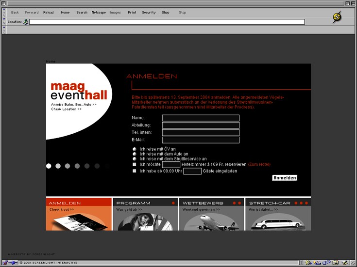 Referenzen Bilder Microsite Personalfest 2004