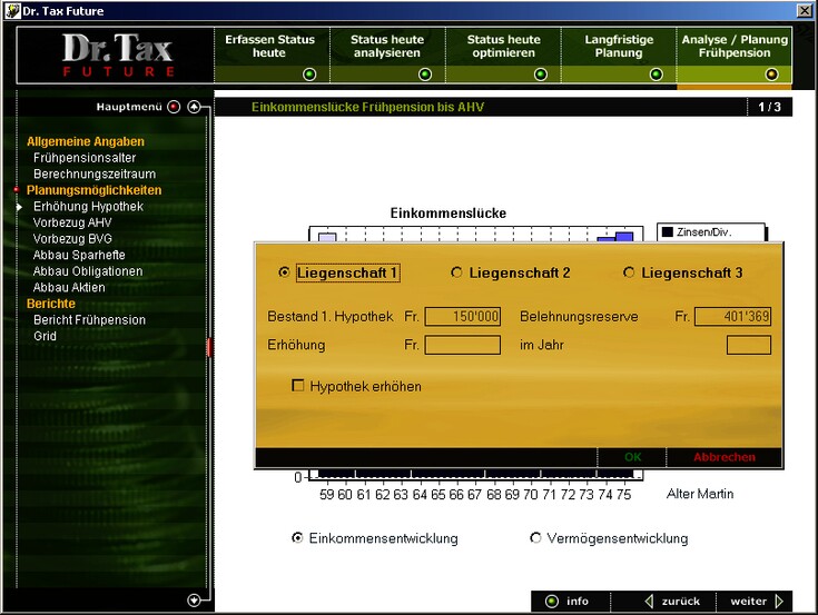 Referenzen Bilder Interface «Dr. Tax Future»