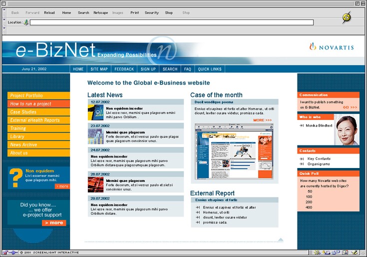 Referenzen Bilder Intranet «E-Biz-Net»