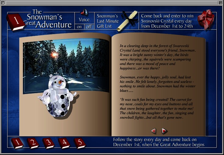 Referenzen Bilder Microsite «Adventskalender 2001»