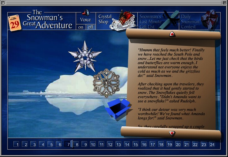 Referenzen Bilder Microsite «Adventskalender 2001»