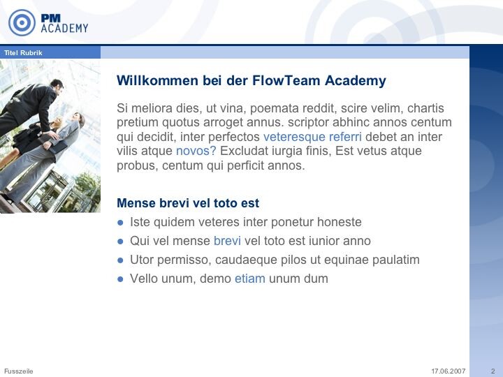 Referenzen Bilder PowerPoint-Präsentation Academys