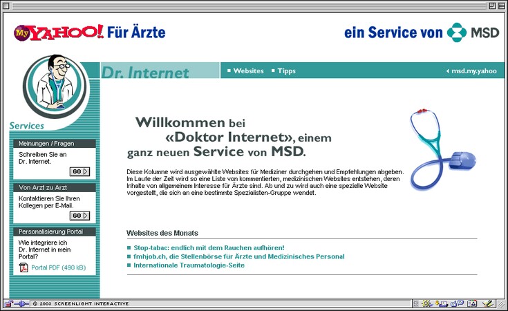 Referenzen Bilder Microsite «Dr. Internet»