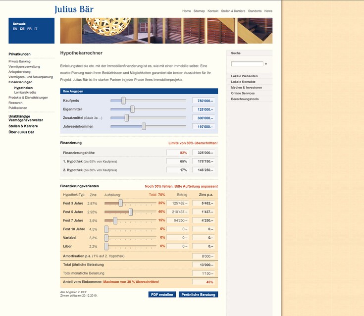 Referenzen Bilder Globale Websites