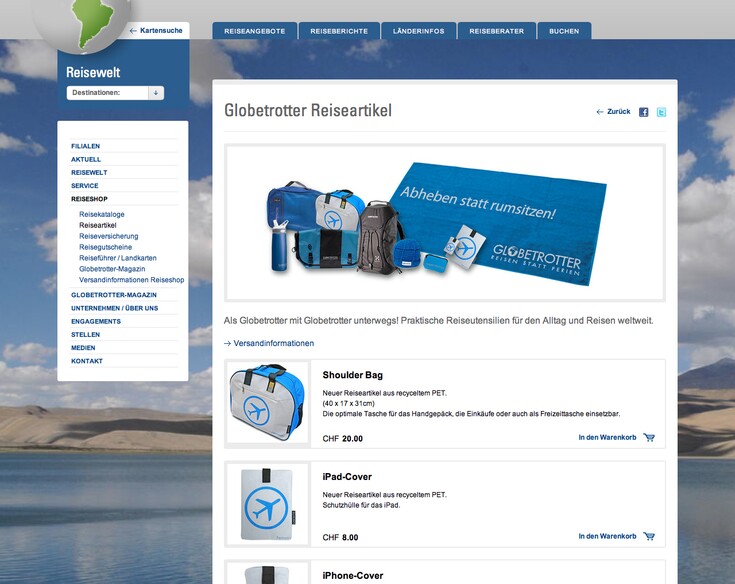 Referenzen Bilder Reiseshop