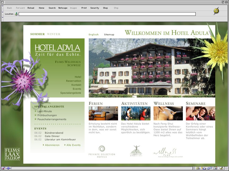 Referenzen Bilder Hotel-Website