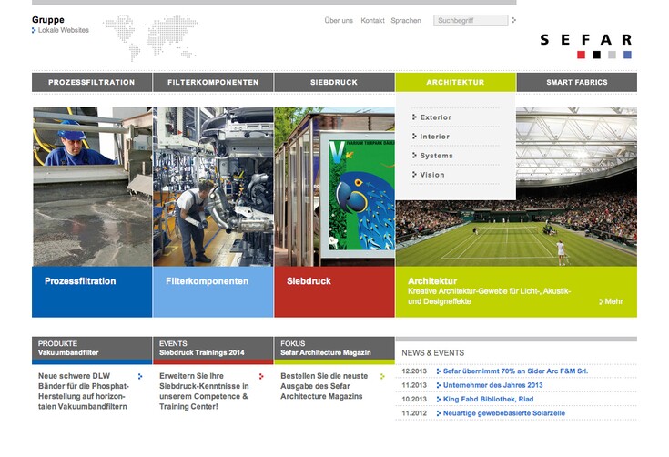 Referenzen Bilder Globale Websites