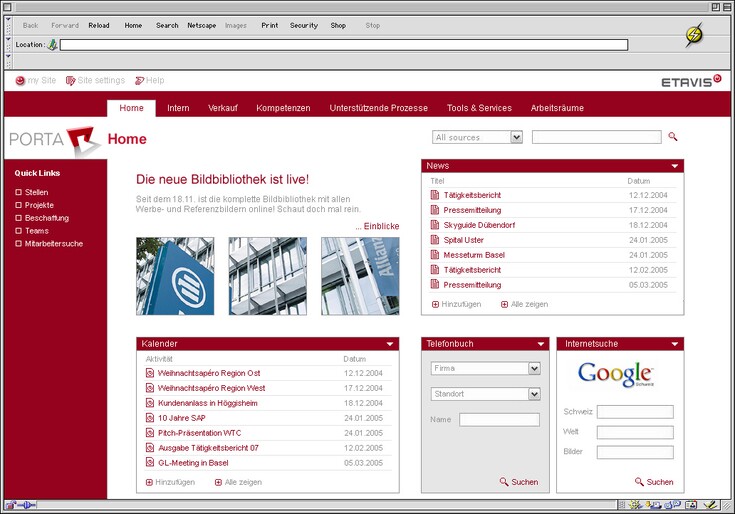 Referenzen Bilder Enterprise Portal